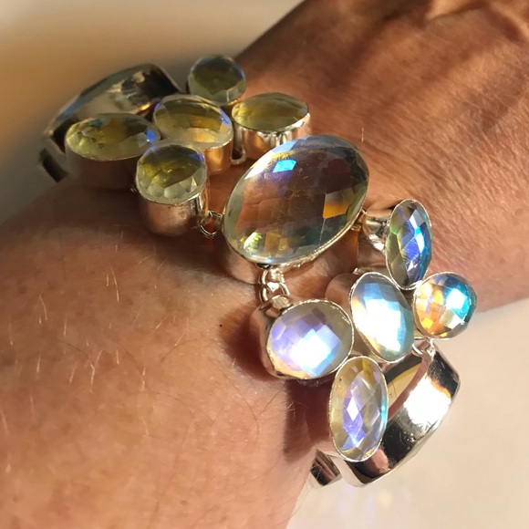 Rainbow Fire Topaz 925 Sterling Silver Bracelet